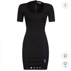 Versace Jean Couture black mesh bodycon dress